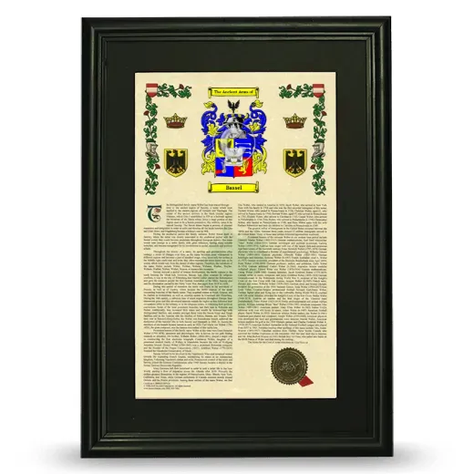 Bassel Deluxe Armorial Framed - Black