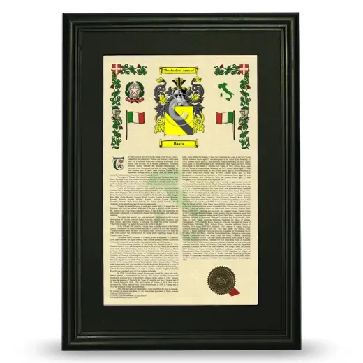 Basta Deluxe Armorial Framed - Black