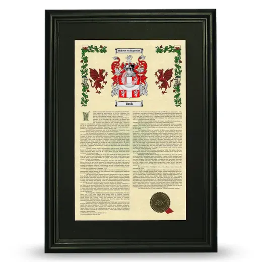 Bath Deluxe Armorial Framed - Black
