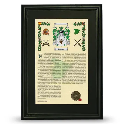 Bejerano Deluxe Armorial Framed - Black