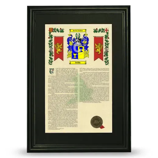 Beldin Deluxe Armorial Framed - Black