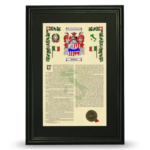 Bellevia Deluxe Armorial Framed - Black