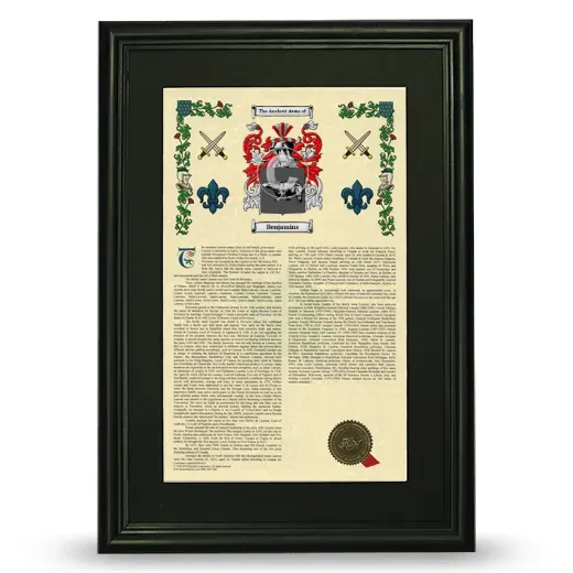 Benjamins Deluxe Armorial Framed - Black