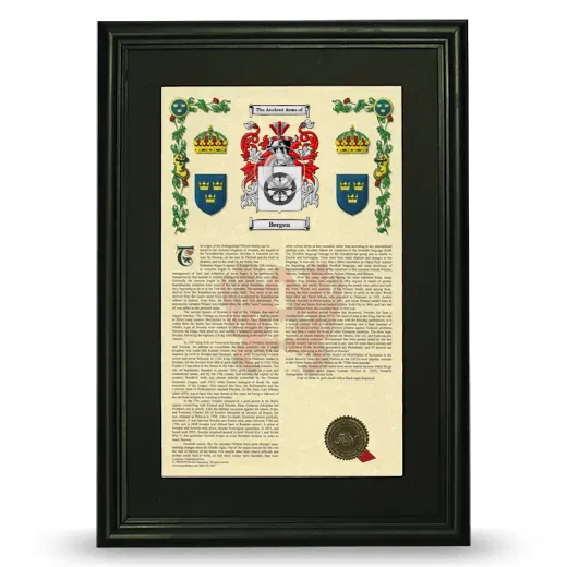 Bergen Deluxe Armorial Framed - Black