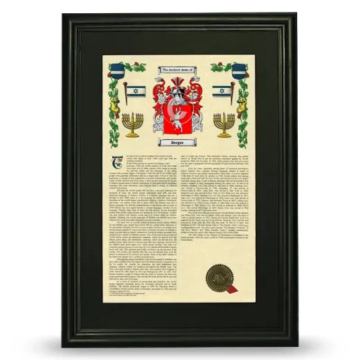 Berger Deluxe Armorial Framed - Black