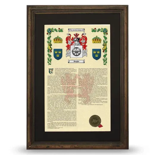 Bergin Deluxe Armorial Framed - Brown