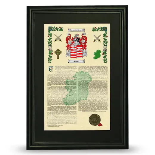 Berrett Deluxe Armorial Framed - Black