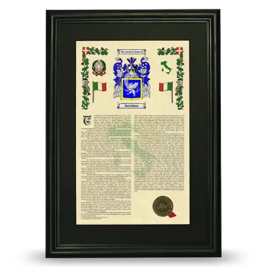 Bertolone Deluxe Armorial Framed - Black