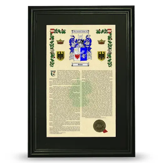 Beser Deluxe Armorial Framed - Black