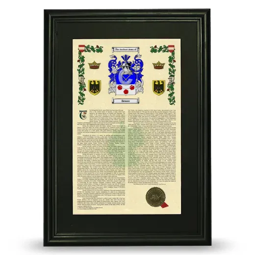 Bewer Deluxe Armorial Framed - Black