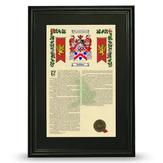 Bickham Deluxe Armorial Framed - Black
