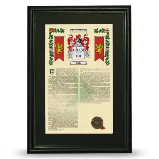 Biddle Deluxe Armorial Framed - Black