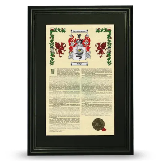 Billips Deluxe Armorial Framed - Black