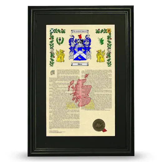 Bires Deluxe Armorial Framed - Black