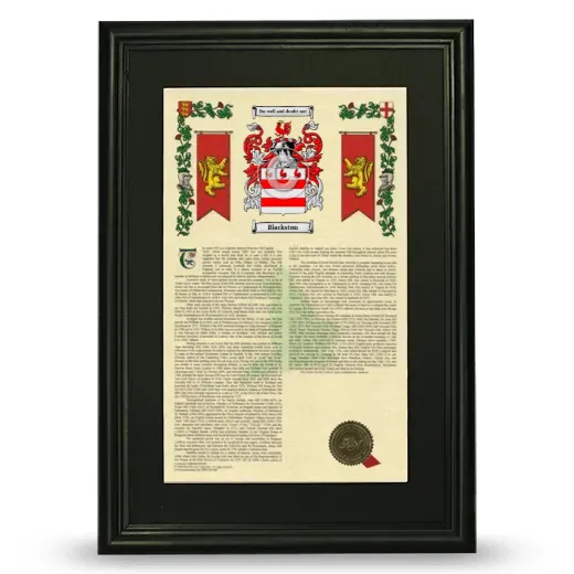 Blackston Deluxe Armorial Framed - Black