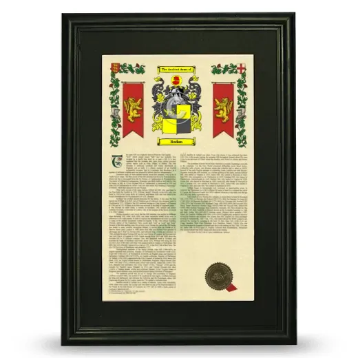 Bodan Deluxe Armorial Framed - Black