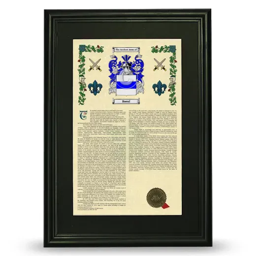 Boeuf Deluxe Armorial Framed - Black