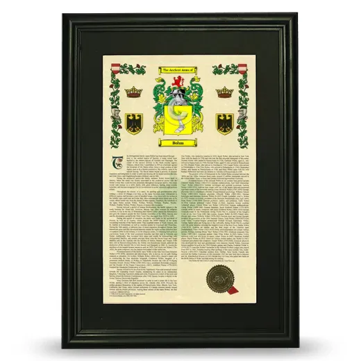 Bohm Deluxe Armorial Framed - Black