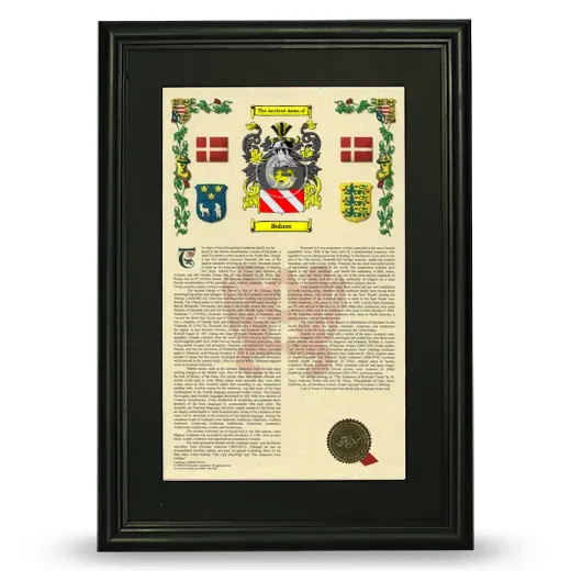 Bohrer Deluxe Armorial Framed - Black