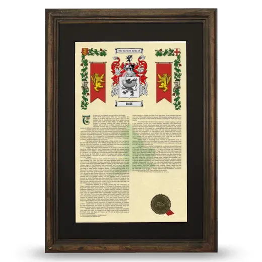 Bold Deluxe Armorial Framed - Brown