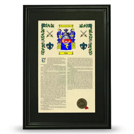 Bone Deluxe Armorial Framed - Black