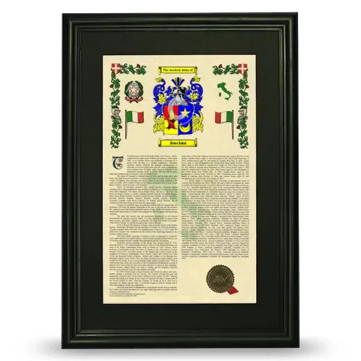 Boschini Deluxe Armorial Framed - Black