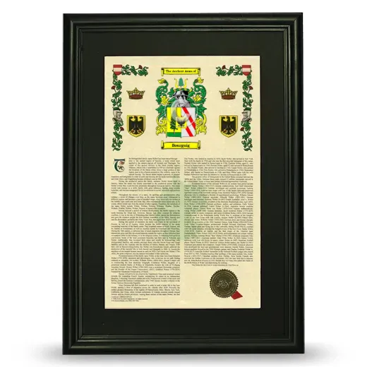 Bourguig Deluxe Armorial Framed - Black