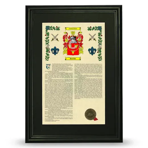 Bouvier Deluxe Armorial Framed - Black