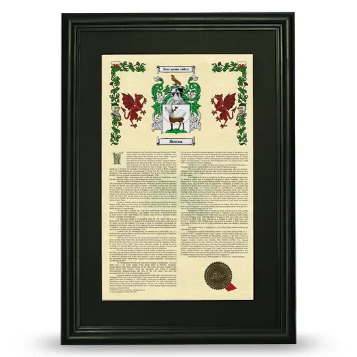 Bowan Deluxe Armorial Framed - Black