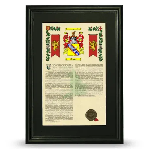 Bowyer Deluxe Armorial Framed - Black