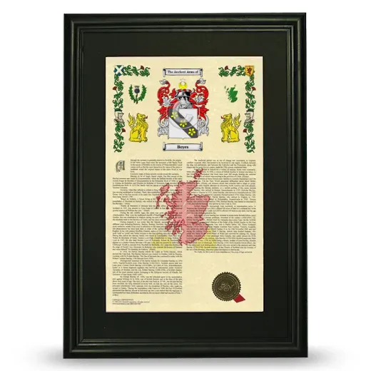 Boyes Deluxe Armorial Framed - Black