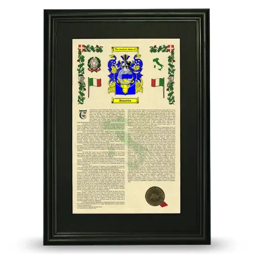 Bozzetta Deluxe Armorial Framed - Black