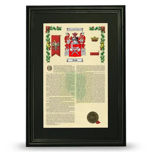 Brada Deluxe Armorial Framed - Black