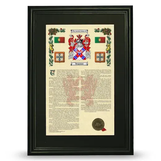 Braganza Deluxe Armorial Framed - Black