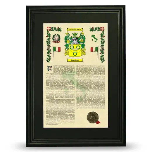 Brandone Deluxe Armorial Framed - Black