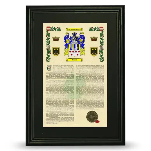 Brank Deluxe Armorial Framed - Black