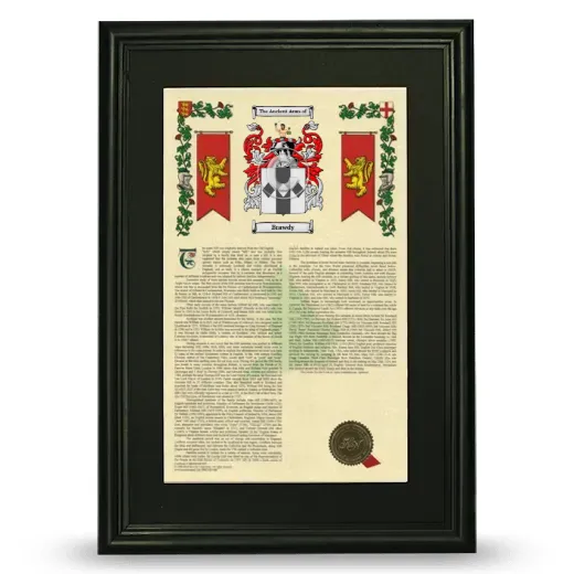 Brawdy Deluxe Armorial Framed - Black