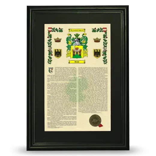 Brent Deluxe Armorial Framed - Black