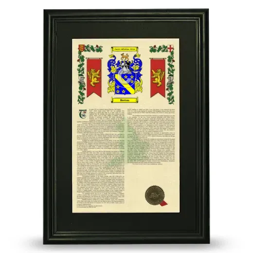 Breton Deluxe Armorial Framed - Black