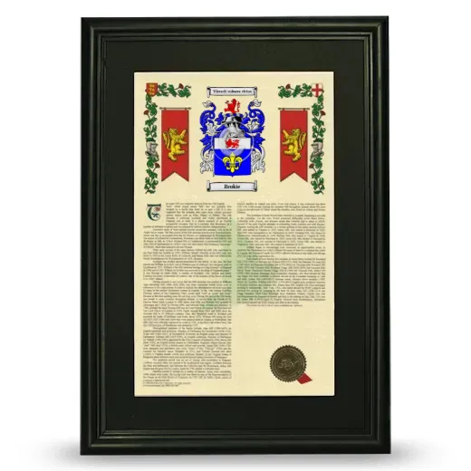 Brokie Deluxe Armorial Framed - Black