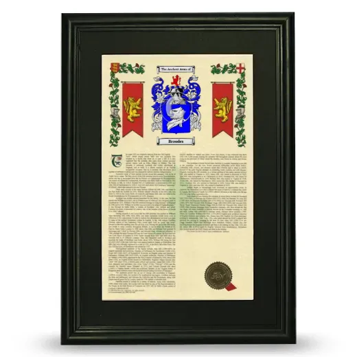Broodes Deluxe Armorial Framed - Black