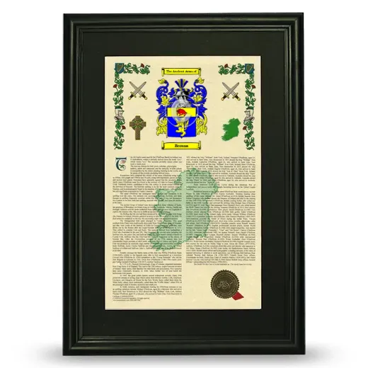 Brosna Deluxe Armorial Framed - Black