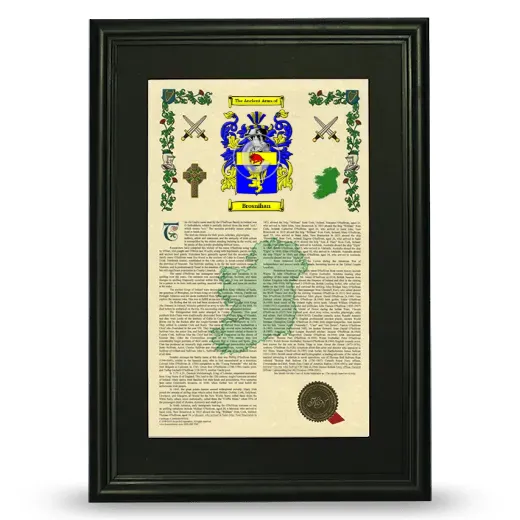 Brosnihan Deluxe Armorial Framed - Black