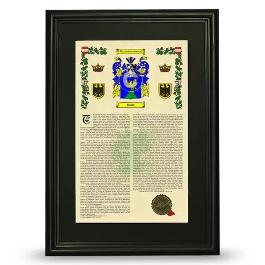 Bruer Deluxe Armorial Framed - Black