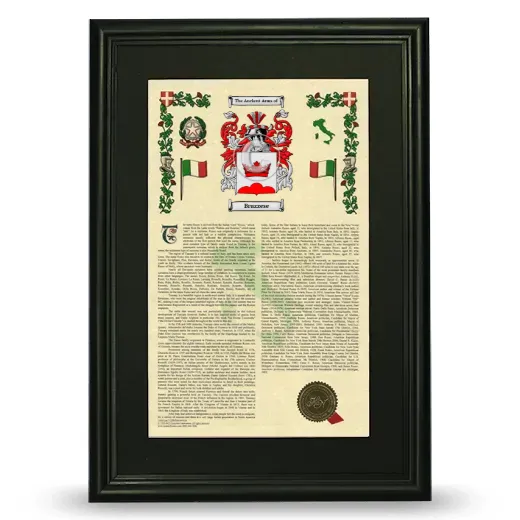 Bruzzese Deluxe Armorial Framed - Black