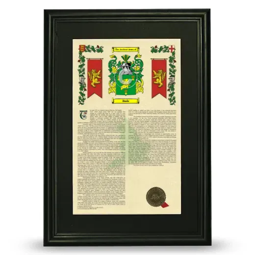 Bude Deluxe Armorial Framed - Black