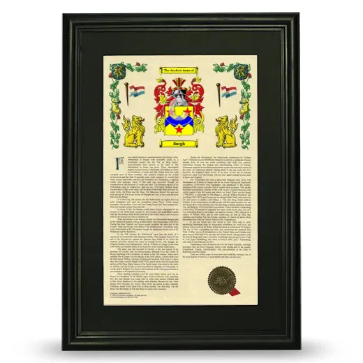 Burgh Deluxe Armorial Framed - Black