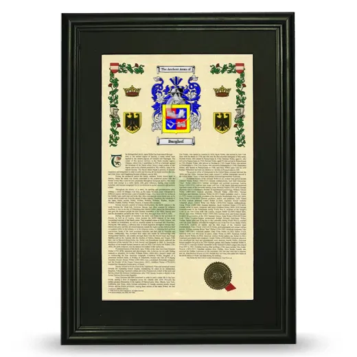 Burghof Deluxe Armorial Framed - Black