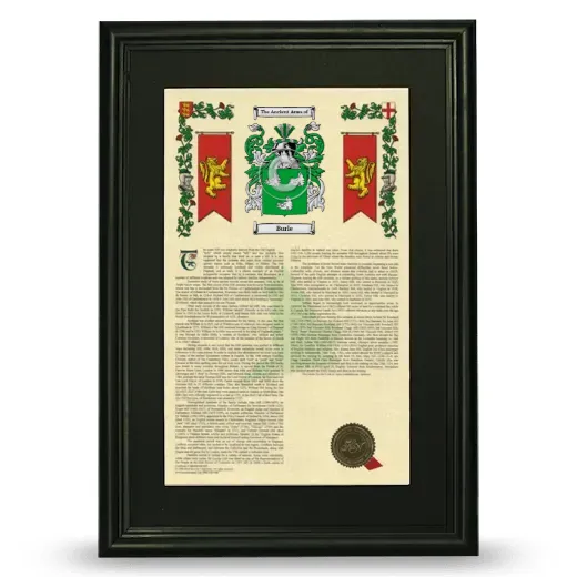 Burle Deluxe Armorial Framed - Black