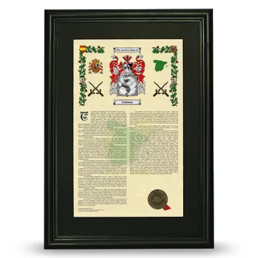 Cabrera Deluxe Armorial Framed - Black